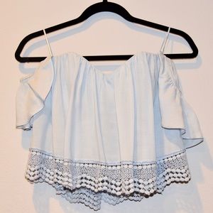 Off the Shoulder Flirty Crop Top